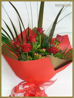6 Red Roses, Bunches & Bows Florist, Shop 9, Albion Place, Dunedin 9016.jpg