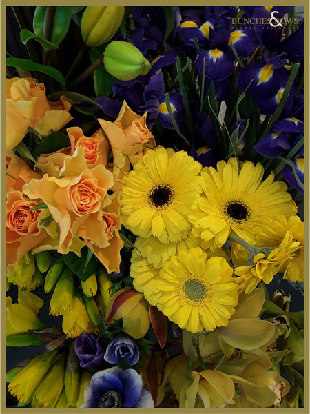 Purples and Yellows Florist Choice Bouquet